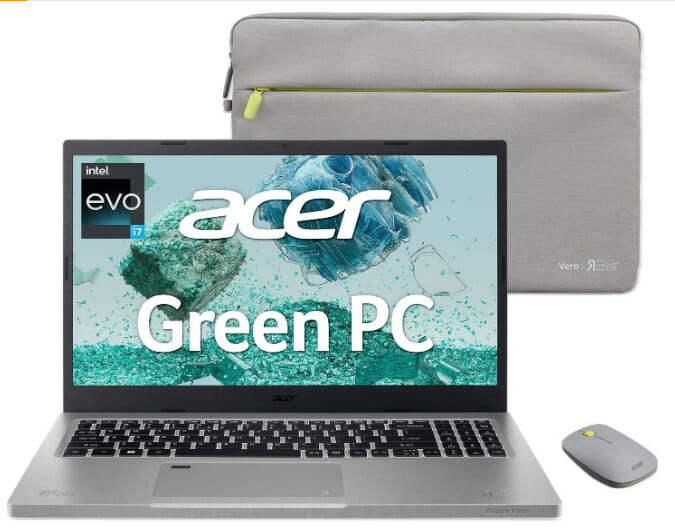 7. Acer Aspire Vero AV15-52-712Q Intel Evo Green PC 
